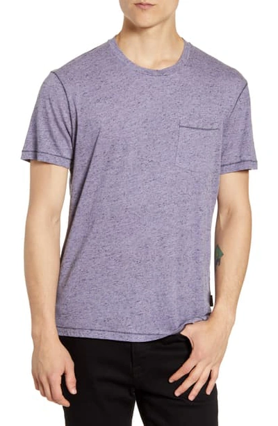 John Varvatos Asheville Cotton Blend Crewneck T-shirt In Dry Lavender