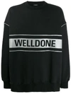 We11 Done We11done Logo Printed Oversized Sweatshirt In Black