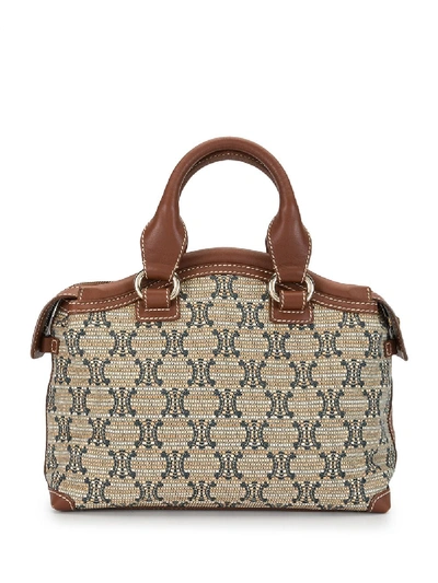 Pre-owned Celine Paris Macadam Pattern Handbag In Brown