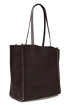 DKNY ALLEN LEATHER-TRIMMED SUEDE TOTE,3074457345622795248