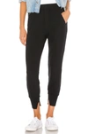 ENZA COSTA PEACHED JERSEY SPLIT CUFF JOGGER,ENZA-WP69