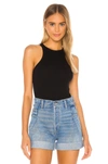 Agolde Rianne Stretch-jersey Bodysuit In Black