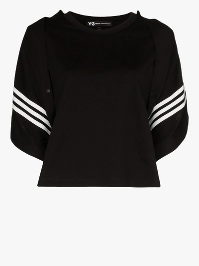Y-3 Deconstructed Draped Back T-shirt In Black
