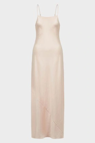 Alexander Wang T Square-neck Satin Slip Dress In Light Pink