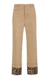 R13 WOMEN'S SILK-PANELED COTTON-TWILL STRAIGHT-LEG trousers,805657