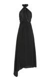 VICTORIA BECKHAM HALTER NECK CREPE MIDI DRESS,808491