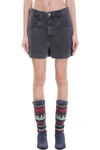 ISABEL MARANT ESQUIA SHORTS IN BLUE DENIM,11392334