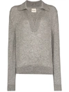 Khaite The Jo Cashmere-blend Jumper In Grey