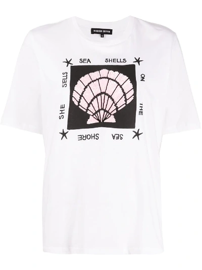 Markus Lupfer Alex Seashells T-shirt In White