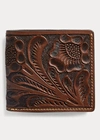 Polo Ralph Lauren Hand-tooled Leather Billfold In Brown