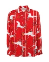 BUSCEMI BUSCEMI RED BIRDS SHIRT MAN SHIRT RED SIZE 42 VISCOSE, CUPRO, SILK,38923651HM 5