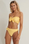 ANIKA TELLER X NA-KD Frill Detail Bikini Bottom Yellow