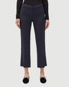Lafayette 148 Plus-size Finesse Crepe Cropped Flare Manhattan Pant In Blue