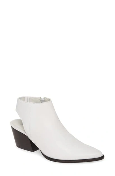 Matisse Odie Cutout Pointed Toe Boot In White Leather