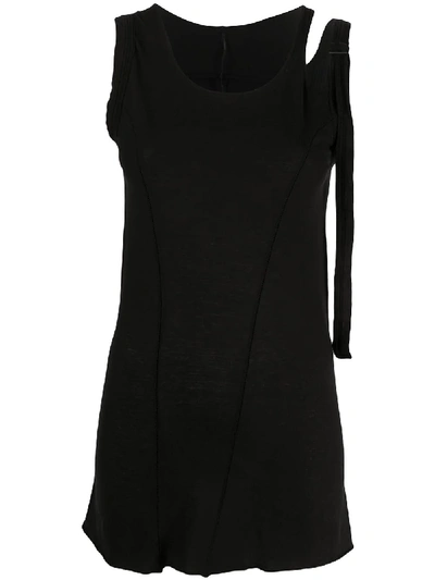 Masnada Cut-out Detail Side Buckle Waistcoat Top In Black
