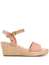 TOMMY HILFIGER ESPADRILLE WEDGE ANKLE STRAP SANDALS