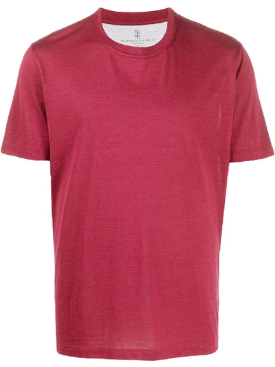 Brunello Cucinelli Relaxed-fit Short-sleeved T-shirt In Pink