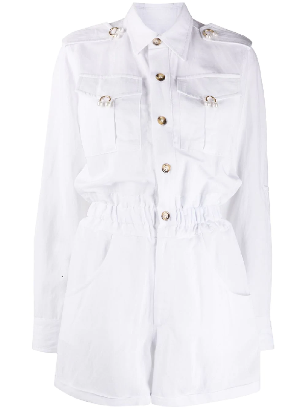 utility playsuit white