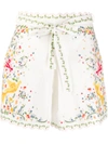 ZIMMERMANN EMBROIDERED HIGH-WAISTED SHORTS