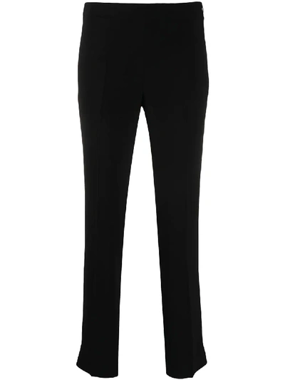 Alberto Biani Cropped Pull-on Trousers In Black