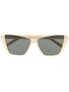 Saint Laurent Kate Cat-eye Sunglasses In Neutrals