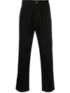 Carhartt Single Knee Straight-leg Organic Cotton-canvas Trousers In Black