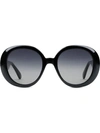 GUCCI DOUBLE G WEB ROUND FRAME SUNGLASSES