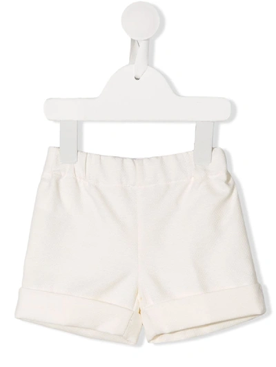 Siola Babies' Elasticated Waist Cotton Shorts In White