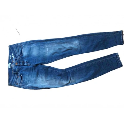 Pre-owned Closed Blue Cotton Trousers