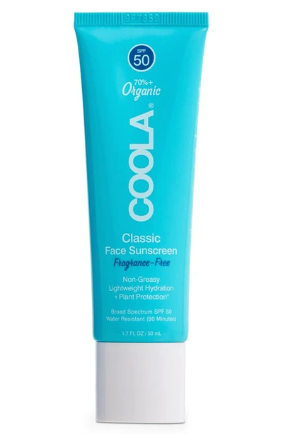 Coolar Suncare Fragrance Free Classic Face Organic Sunscreen Lotion Spf 50
