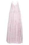 JACQUEMUS MISTRAL GINGHAM TIERED MAXI DRESS,201DR01-201 2842I