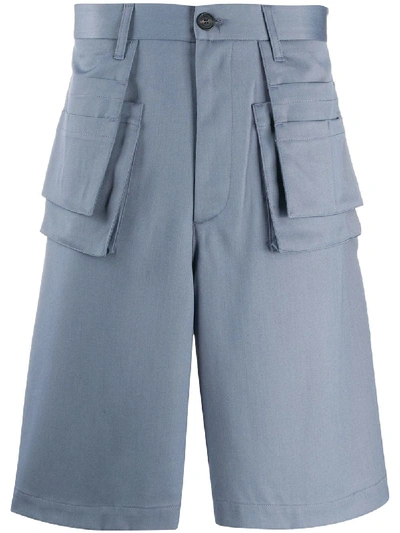 Frankie Morello Tailored Knee-length Shorts In Blue