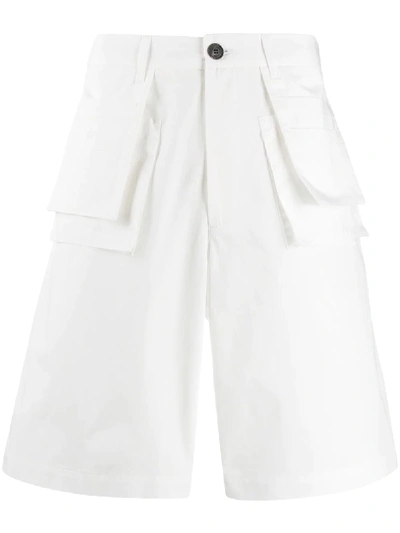 Frankie Morello Flared Chino Shorts In White
