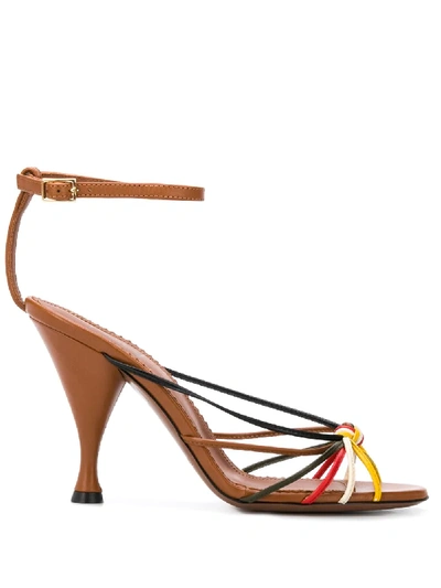 L'autre Chose Strappy Leather Sandals In Brown
