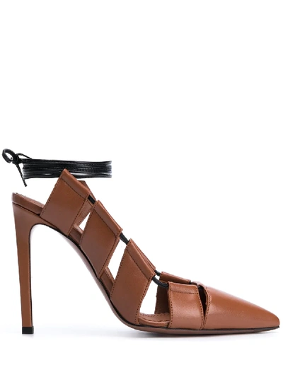 L'autre Chose Cut-out 100mm Pumps In Brown