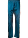Just Don Contrast-stripe Track Pants In Blue