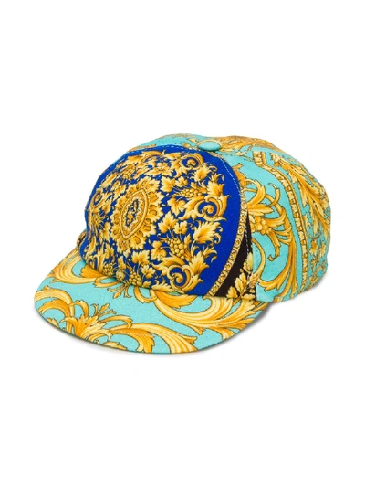 Young Versace Teen Printed Cap In Blue