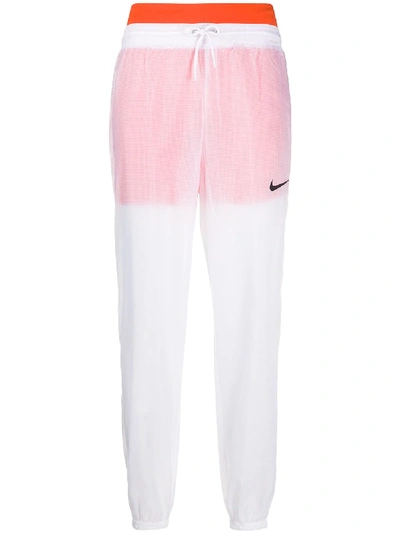 Nike Sheer Layered Track Trousers In White