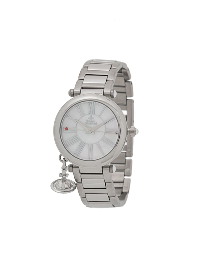 Vivienne Westwood Mother Orb 32mm Watch In Silver