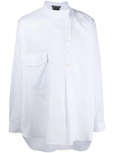 Ann Demeulemeester Asymmetric Placket Shirt In White