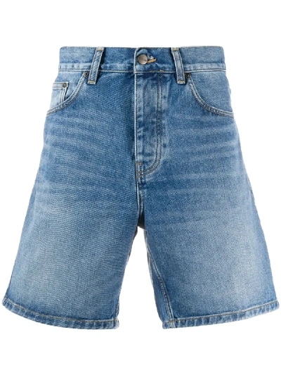 Carhartt Flared Denim Shorts In Blue