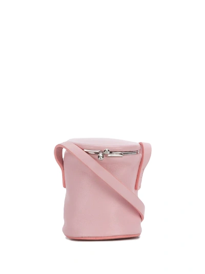 Jil Sander Mini Neck-strap Bucket Bag In Pink