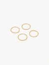 JOANNA LAURA CONSTANTINE GOLD-PLATED TWISTED CRYSTAL RING SET,W51015151394