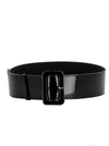 P.a.r.o.s.h Moonbelt Black Patent Leather Belt In Black