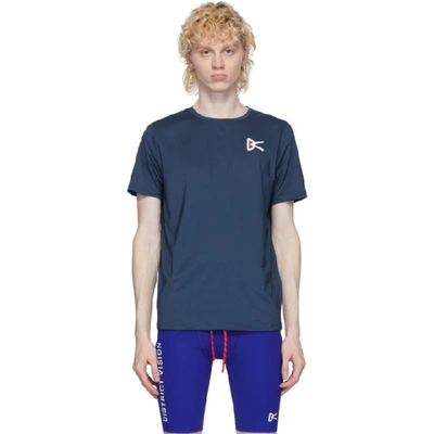 District Vision Air Wear Logo-print T-shirt In Blue