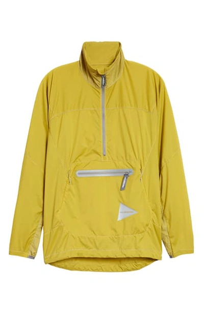 And Wander W Weave Windy Water Repellent Packable Pullover In Yellow