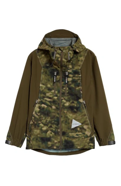 And Wander Uv Shield Water Repellent Jacket In Khaki