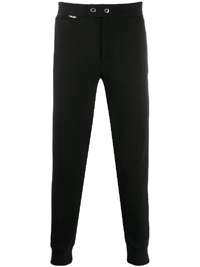 Alexander Mcqueen Side-stripe Track Trousers In Black
