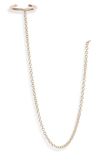 Zoë Chicco Chain & Ear Cuff In Yellow Gold