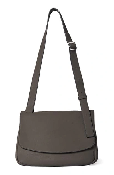 The Row Small Mail Leather Shoulder Bag In Agpld Ash